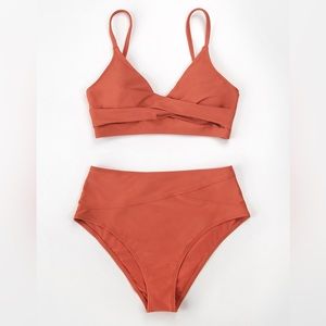 Cupshe twist high waisted bikini NWT